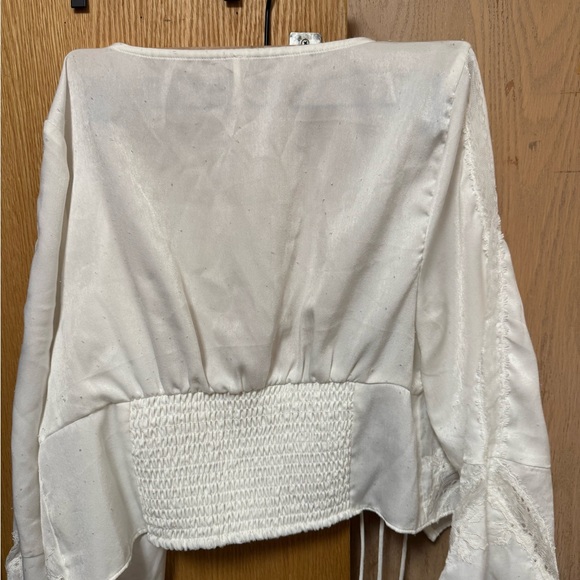 Free People Cream Blouse - Picture 2 of 3